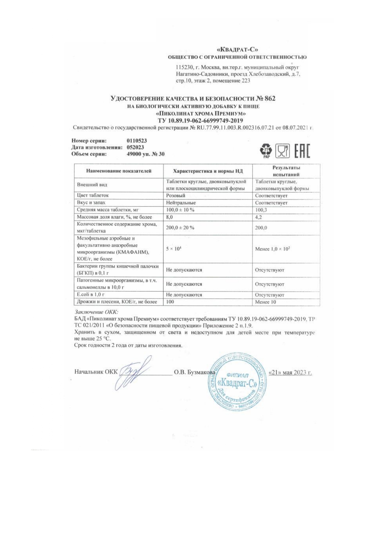Паспорт №052023
